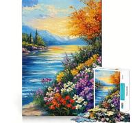 Puzzle de 1000 pièces pour Adultes,représentant Un Paysage Floral Vibrant Jeu de mémoire Amusant,pièces Robustes et aux découpes nettes Cadeau Unique pour soulager Le Stress (50x75cm)