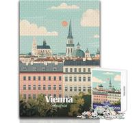 Puzzle de 1000 pièces pour Adultes, représentant Un Paysage Urbain de Vienne Autriche Jeu Stimulant et Anti-Stress Décoration intérieure Dimensions:38x52cm