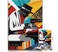 Puzzle de 1000 pièces pour Adultes, représentant Un pianiste de Jazz Jeu éducatif, décoration intérieure, Cadeau d'anniversaire Dimensions:50x75cm.