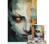 Puzzle de 1000 pièces pour Adultes représentant Un Portrait de l'Œil d'or Décoration Murale pour Les Anniversaires Jeu éducatif avec Le Père Noël Dimensions 38x52cm
