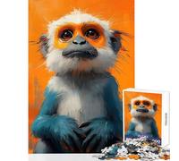 Puzzle de 1000 pièces pour Adultes représentant Un Singe Curieux Jeu Anti-Stress idéal comme Cadeau d'anniversaire ou pour Un Divertissement éducatif Pièces de Formes aléatoires Parfaitement