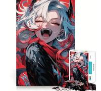 Puzzle de 1000 pièces pour Adultes,représentant Une Adorable Fille d'anime,Un Jeu de réflexion Stimulant,aux découpes nettes et à l'alignement Parfait,idéal pour Une activité amusantele Soir 50x75cm