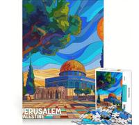 Puzzle de 1000 pièces pour Adultes représentant Une Affiche de Jérusalem et de Palestine Jeu de Construction Assemblage de Motifs Collection d'artistes Beaux-Arts 50x75cm