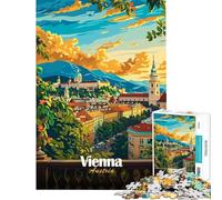 Puzzle de 1000 pièces pour Adultes représentant Une Affiche de la Ville de Vienne pour Un Jeu éducatif Stimulant Un défi Familial Une idée Cadeau (Taille 38x52cm)