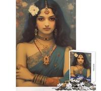 Puzzle de 1000 pièces pour adultes représentant une femme indienne moderne Décoration jouet et cadeau pour femmes et hommes Jeu impossible avec des pièces de formes aléatoires parfaitement emboîtables