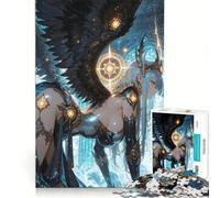 Puzzle de 1000 pièces pour Adultes représentant Une Fille ailée de Style Anime dans Un Univers Fantastique Jouet éducatif et Relaxant idéal comme Cadeau 38x26cm