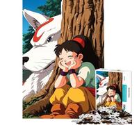 Puzzle de 1000 pièces pour Adultes représentant Une Fille Anime et Un Esprit Loup par Tree Stimule Le Cerveau Tout en étant Amusant et décoratif À partir de 14 Ans (38x52cm)