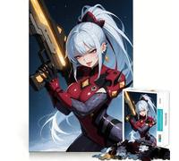 Puzzle de 1000 pièces pour Adultes représentant Une Fille d'anime armée d'un Pistolet futuriste Idéal pour stimuler l'esprit,se divertir et se détendre Pièces nettes et sans bavures Activitée