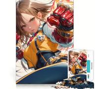 Puzzle de 1000 pièces pour Adultes représentant Une Fille d'anime au Poing de feu Jeu de réflexion avec découpe de précision et Bords Lisses Un défi Amusant pour Passer Le Temps (38x26cm)