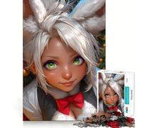 Puzzle de 1000 pièces pour Adultes représentant Une Fille d'anime avec des Oreilles de Lapin Idéal pour stimuler l'esprit,se divertir et se détendre Pièces nettes et sans bavures Activité conviviale