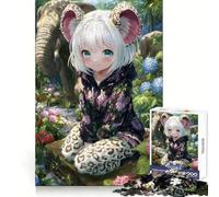 Puzzle de 1000 pièces pour Adultes représentant Une Fille d'anime avec des Oreilles d'éléphant (38x26cm) Stimule la mémoire Un Cadeau de Noël de qualité
