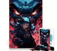 Puzzle de 1000 pièces pour Adultes représentant Une Fille d'anime avec Un Dragon Jeu Amusant grâce à Une Technologie de découpe Laser avancée Un défi Stimulant pour Passer Le Temps 38x52cm