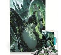 Puzzle de 1000 pièces pour Adultes, représentant Une Fille d'anime dans Un Univers de Dark Fantasy, Jouet éducatif, Niveau de difficulté Difficile, avec Une liste de souhaits du Père Noël 38x26cm