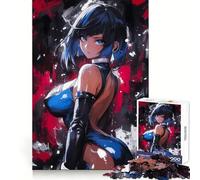Puzzle de 1000 pièces pour Adultes représentant Une Fille d'anime en Body Bleu Idéal pour l'entraînement de la mémoire, Les Loisirs Silencieux et Une Pause gourmande (50x75cm)