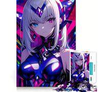 Puzzle de 1000 pièces pour Adultes représentant Une Fille d'anime en Tenue futuriste Jeu Stimulant l'esprit,Format Standard,pièces précises,idéal pour Les Voyages (50x75cm)