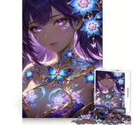 Puzzle de 1000 pièces pour Adultes représentant Une Fille d'anime ornée de Fleurs Idéal pour développer Son Esprit analytique se détendre et créer Un Joli Coin Douillet Cadeau de Noël Parfait 50x75cm