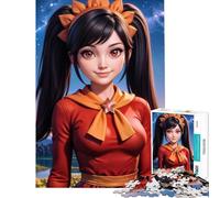 Puzzle de 1000 pièces pour Adultes représentant Une Fille d'anime sur Fond étoilé idéal pour Un Jeu éducatif Un défi Stimulant et Relaxant pour améliorer la mémoire ou comme Cadeau d'anniversaire