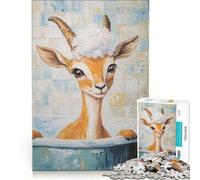 Puzzle de 1000 pièces pour Adultes représentant Une Gazelle dans Son Bain, Jouet éducatif et Stimulant intellectuel, idéal comme Cadeau 50x75cm