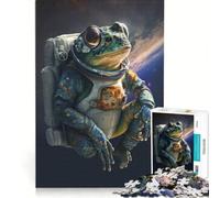 Puzzle de 1000 pièces pour Adultes, représentant Une Grenouille Astronaute dans l'espace Jouet éducatif et Stimulant intellectuel, idéal comme Cadeau 38x52cm