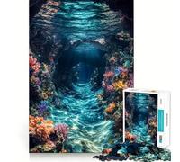Puzzle de 1000 pièces pour Adultes représentant Une Grotte corallienne sous-Marine Un défi intellectuel,Une découpe précise,Un alignement Parfait,Une activité Amusante en Famille pour Les soirées