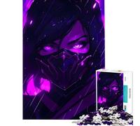Puzzle de 1000 pièces pour Adultes représentant Une guerrière masquée Violette Illustration numérique pour Un Jeu éducatif et Stimulant Un pour Les Jeux et Les activités familiales