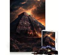 Puzzle de 1000 pièces pour Adultes représentant Une Pyramide Maya Mystique Un Jeu apaisant et Stimulant pour l'esprit (50x75cm) Un Cadeau Exceptionnel !