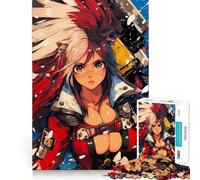Puzzle de 1000 pièces pour Adultes représentant Une Ronin aux Cheveux Rouges et Blancs (50x75cm) Jeu de mémoire Amusant et précis Pièces Robustes et nettes Cadeau Unique pour se détendre