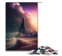 Puzzle de 1000 pièces pour Adultes représentant Une Ville futuriste à Construire soi même Un pour Noël pour Les Adolescents de 14 Ans et Plus Dimensions 75 x 50 cm