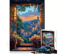 Puzzle de 1000 pièces pour Adultes, représentant Une Vue sur Une Ville côtière, idéal pour la réflexion créative, la détente et Le Divertissement Bords précis Un Cadeau de Noël attentionné (38x52cm)