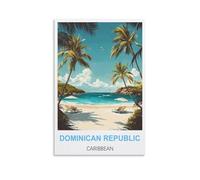 Puzzle de 1000 pièces pour Adultes - République Dominicaine des Caraïbes - Puzzle en Papier recyclé - 1000 pièces - Jeu Familial Amusant et Stimulant - Idée 38 x 52 cm