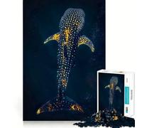 Puzzle de 1000 pièces pour Adultes : Requin-Baleine sous-Marin Jeu de mémoire Amusant Découpe Nette Pièces Robustes Cadeau Unique pour soulager Le Stress (50x75cm)