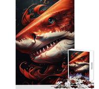 Puzzle de 1000 pièces pour Adultes Requin Mon ami drôle Jeu de réflexion Anti-Stress décoration Murale Cadeau Stimulant (38x52cm)