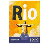 Puzzle De 1000 Pièces pour Adultes Rio De Janeiro Christ The Redeemer Puzzle pour Adolescents Améliore La Mémoire Difficile Et Stimulant Idéal comme Cadeau 70x50cm/1000pcs