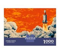 Puzzle De 1000 Pièces pour Adultes Rocket Launch Illustration Puzzle pour Adultes Jeu De Réflexion Jeu De Détente pour Passer Le Temps Interaction Parent-Enfant 52x38cm/1000pcs