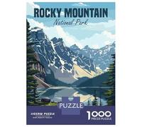 Puzzle De 1000 Pièces pour Adultes Rocky Mountain Park Puzzles pour Adolescents - Course De Vitesse Manuelle - Difficile Et Stimulant - Cadeaux De Noël Et d'anniversaire 52x38cm/1000pcs