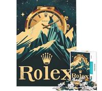 Puzzle de 1000 pièces pour Adultes Rolex Intemporel Exercice cérébral Décoration intérieure Jeu Pratique à partir de 14 Ans (38x26cm)
