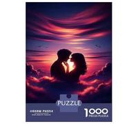 Puzzle De 1000 Pièces pour Adultes Romantic Sunset Silhouette Puzzle Jouet Décoration Murale Une Œuvre d'art Cadeaux Uniques pour Anniversaire Et Noël 52x38cm/1000pcs