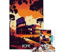 Puzzle de 1000 pièces pour Adultes Rome Un défi Stimulant à relever pour s'amuser en Famille Jeux Amusants à partir de 14 Ans (50x75cm)