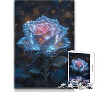 Puzzle de 1000 pièces pour Adultes Rose Lumineuse au crépuscule - Un Jeu apaisant et Relaxant pour se détendre à la Maison - Découpe de Haute précision - Dimensions:38x26cm
