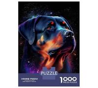 Puzzle De 1000 Pièces pour Adultes Rottweiler Galaxy Puzzle pour Adultes Jeu Familial Défi Difficile Cadeaux d'anniversaire Et Cadeaux Uniques 38x26cm/1000pcs