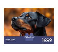 Puzzle De 1000 Pièces Pour Adultes Rottweiler Portrait with Autumn Background Puzzle Pour Adolescents Analyse Et Logique Aide À Stimuler Le Cerveau Idéal Comme Cadeau Pour Toute La Famille 38x26cm/100