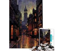 Puzzle de 1000 pièces pour Adultes Rues pittoresques de Londres Royaume-Uni Jeu de réflexion Difficile et Stimulant Faisant Appel à l'analyse et à la logique pour Les 14 Ans et Plus (38x26cm)