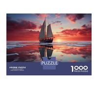 Puzzle De 1000 Pièces Pour Adultes Sailboat Reflections on Water-3 Puzzle Pour Adolescents - Niveau Difficile - Chaque Pièce Est Unique - Jeu Amusant Et Stimulant Pour Toute La Famille 52x38cm/1000pcs