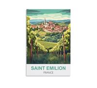 Puzzle de 1000 pièces pour Adultes, Saint-Émilion, France. Puzzles pour Adultes, Adolescents et Enfants. Puzzle de 1000 pièces, Jeu, Cadeau, Jouet, décoration intérieure. 52 x 38 cm.