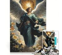 Puzzle de 1000 pièces pour Adultes Saint Gabriel Ange Messager de Dieu Jeu Amusant Interaction Parent-Enfant Cadeau Stimulant 50x75cm