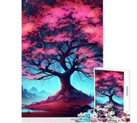 Puzzle de 1000 pièces pour Adultes Sakura Dreamscape Jeu éducatif Japonais améliore la mémoire Jouet de décoration intérieure avec des pièces de Formes aléatoires entièrement emboîtables (50x75cm)