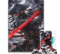 Puzzle de 1000 pièces pour Adultes - Samouraï à l'épée flamboyante - Cadeau pour Femmes - Jeu Impossible à partir de 14 Ans - Dimensions 50x75cm