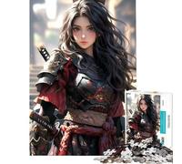 Puzzle de 1000 pièces pour Adultes Samouraï Assassin et servante Mignonnes Décoration Murale Cadeau Unique et Amusant pour Un Anniversaire ou Noël (38x52cm)