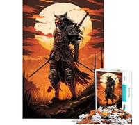 Puzzle de 1000 pièces pour Adultes Samouraï au Soleil Coffret Cadeau pour Un Anniversaire ou Noël Jeu éducatif Difficile et Stimulant à partir de 14 Ans (38x26cm)
