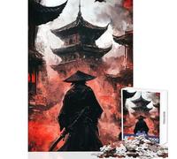 Puzzle de 1000 pièces pour Adultes Samouraï dans la Cité Rouge Décoration intérieure Jouet Artistique Cadeau Jeu de Manipulation Stimulant Dimensions 38x52cm